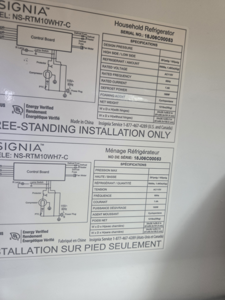 Insignia Refrigerator - NS-RTM10WH7-C - photo 3