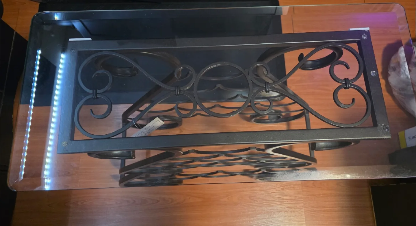 Bombay wine rack with Glass Top table image indicator(3)