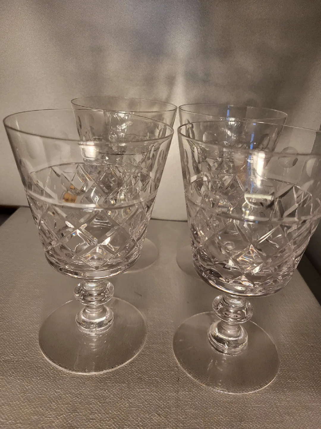 Crystal Wine Glasses - Set of 4
