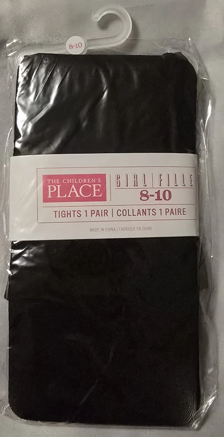 NEW! The Children's Place Girl's Black Tights! - Size 8-10 years