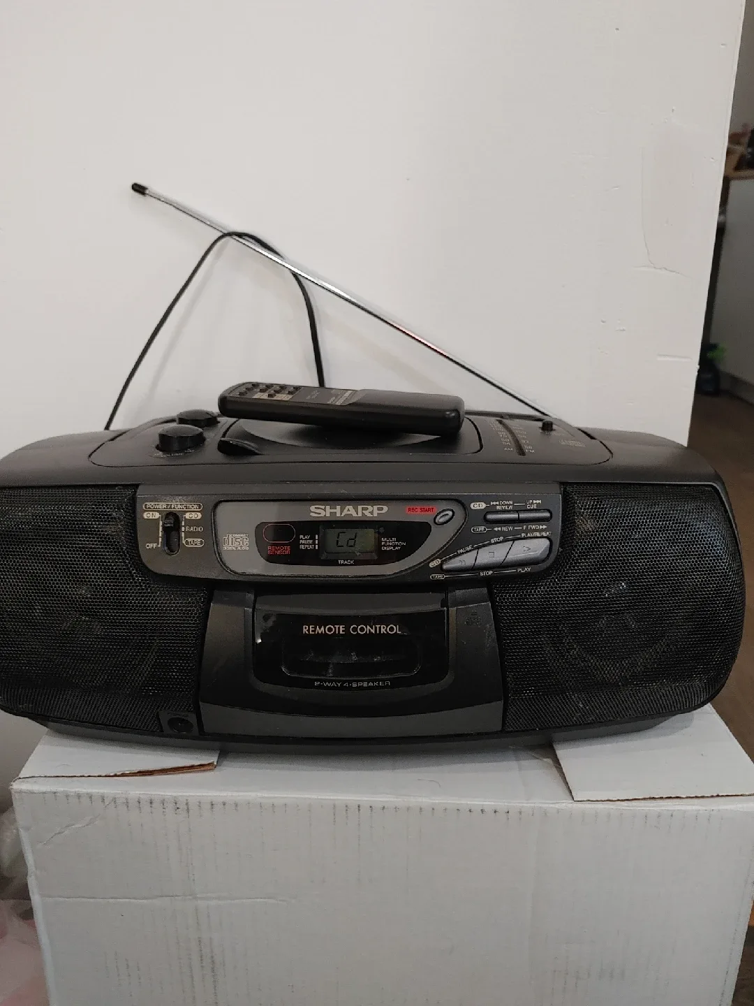 🧡SHARP BOOMBOX WITH REMOTE AM/FM AND CD PLAYER AS IS image indicator(3)