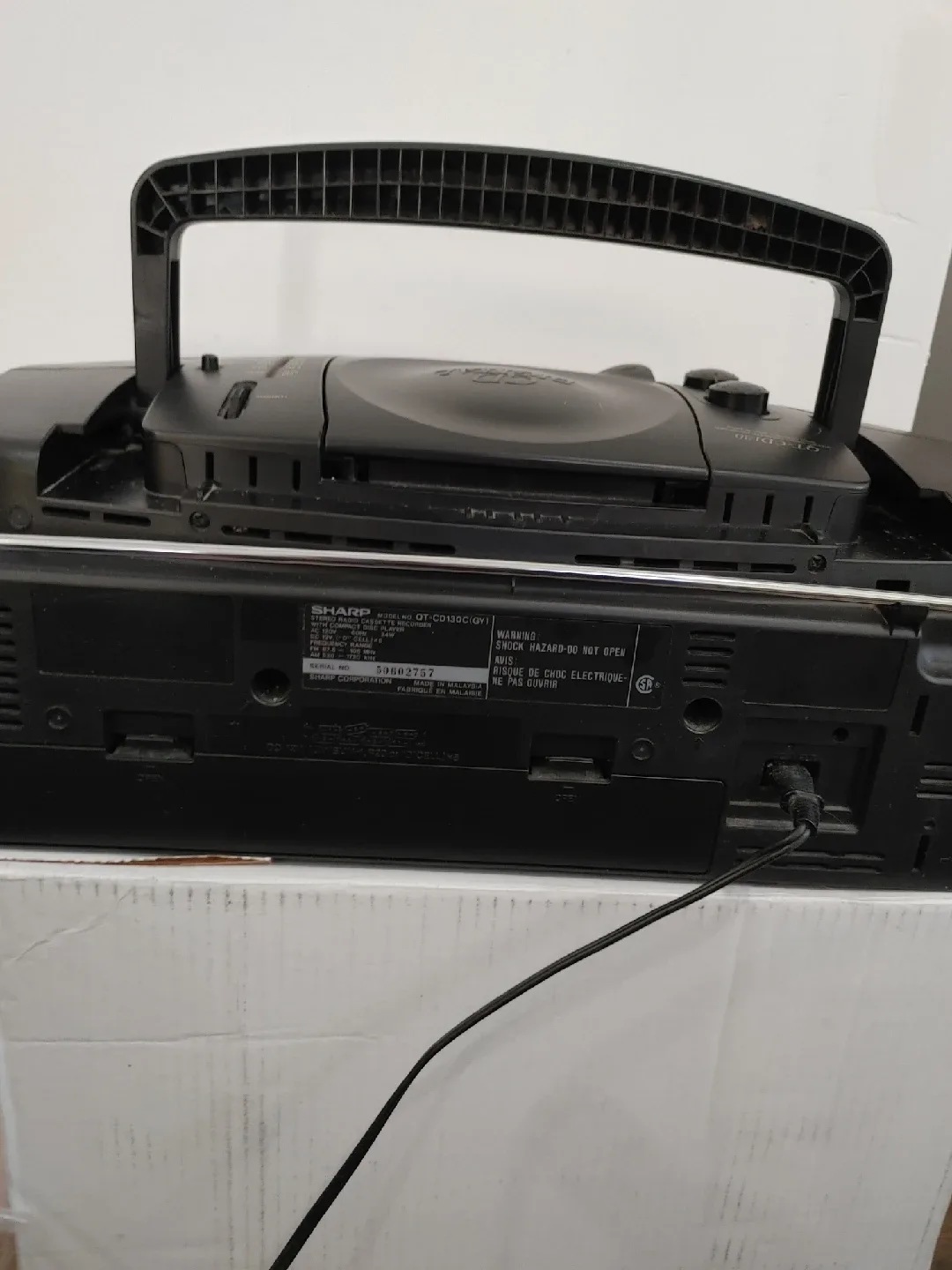 🧡SHARP BOOMBOX WITH REMOTE AM/FM AND CD PLAYER AS IS image indicator(4)