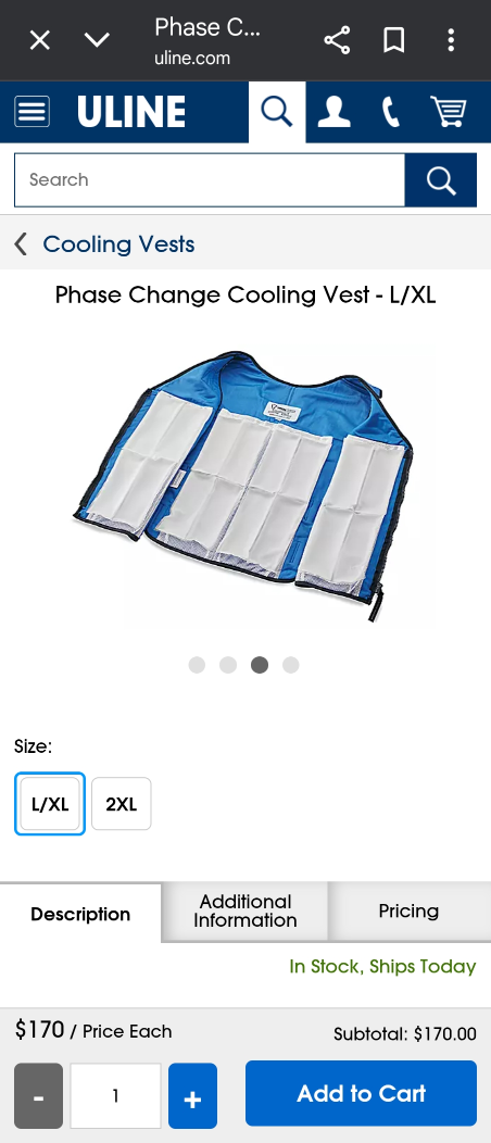 TechNiche Phase Change Cooling Vest - L/XL - photo 2