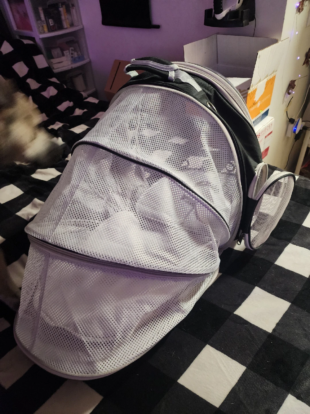 🧡Pet Carrier Backpack - Black & White - photo 3