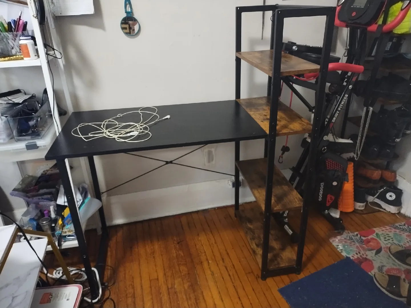 Computer Desk with 4 Tier Shelves thumbnail