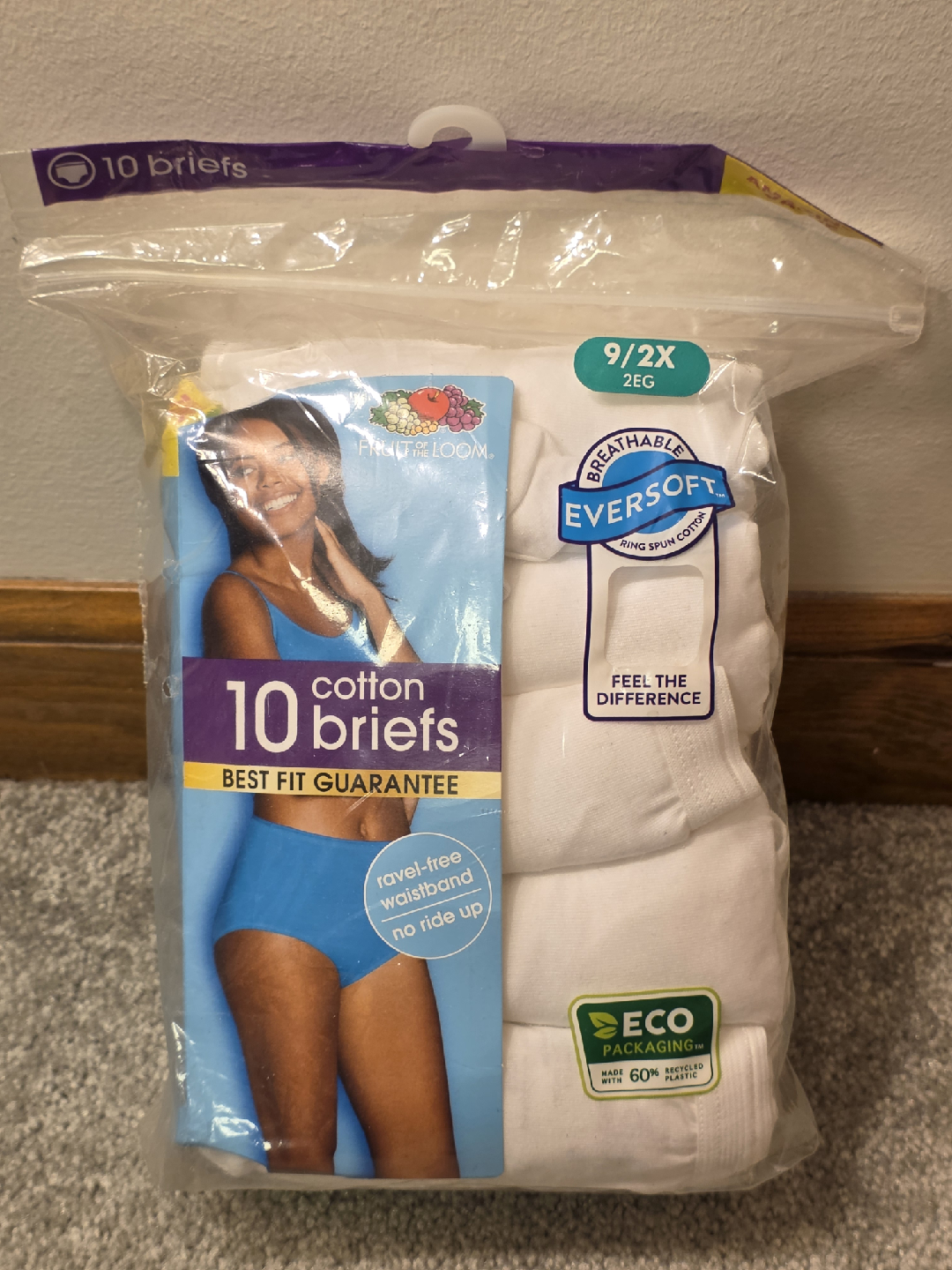 Fruit of the Loom Women's Cotton Briefs 9/2X - New - photo 2