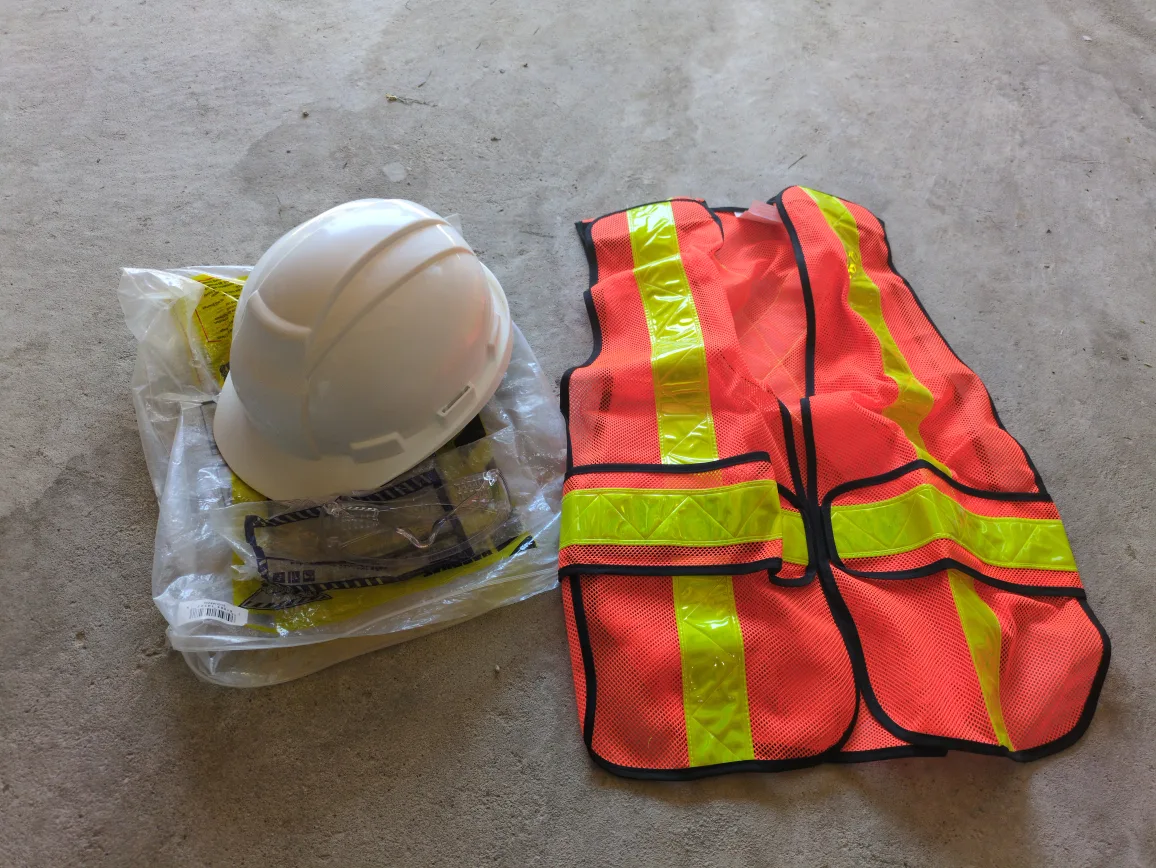 Safety Vest and Hard Hat plus safety glasses thumbnail