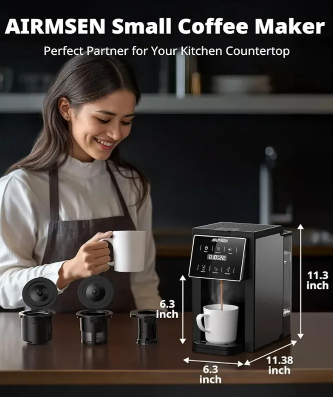 AIRMSEN Grind & Brew Coffee Maker with Grinder image indicator(2)