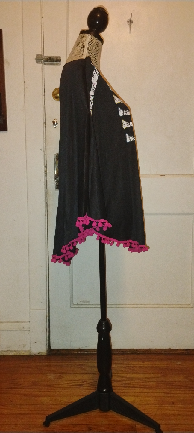 Day of The Dead Adult Poncho Costume - photo 2
