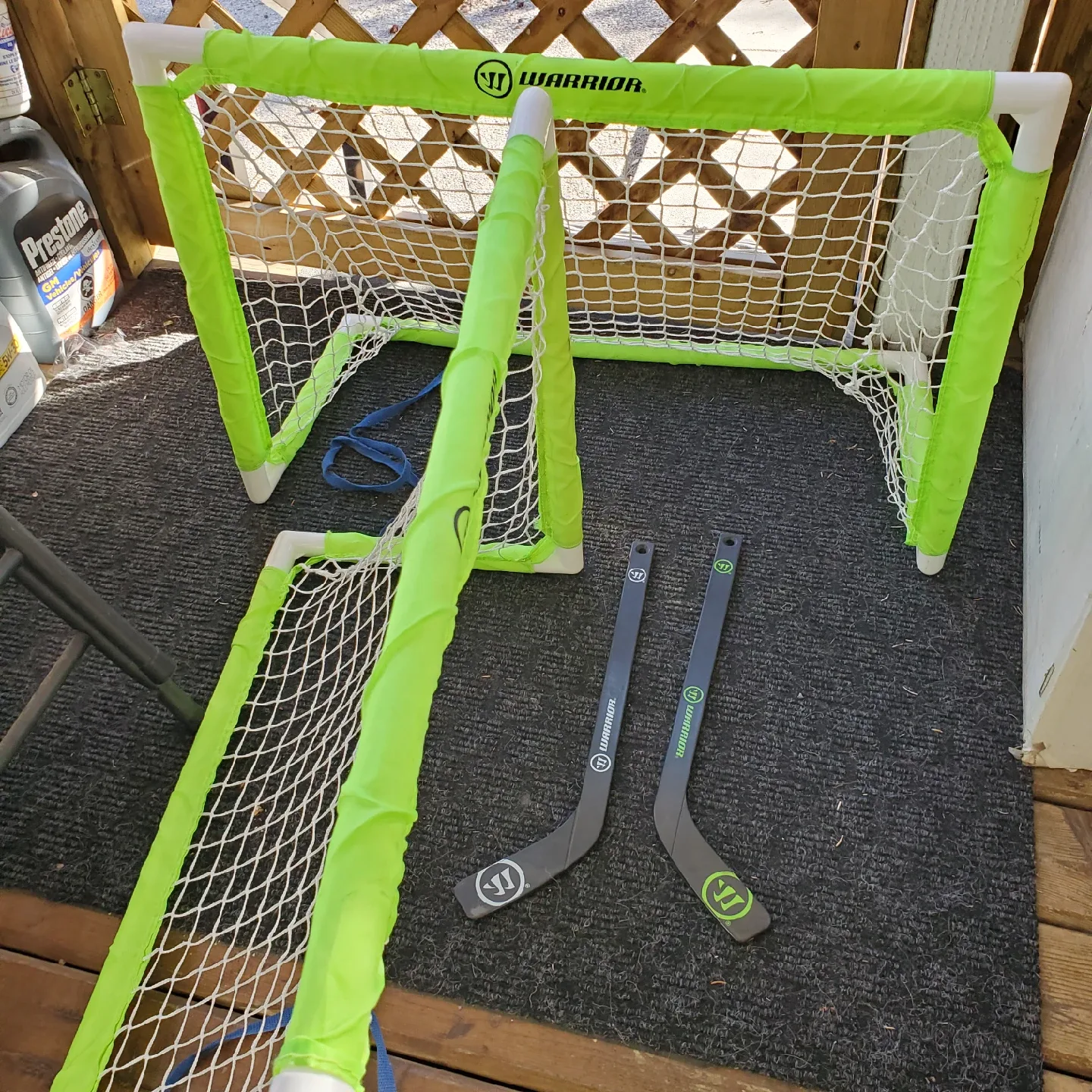Warrior Hockey Goal Set with Sticks image indicator(2)