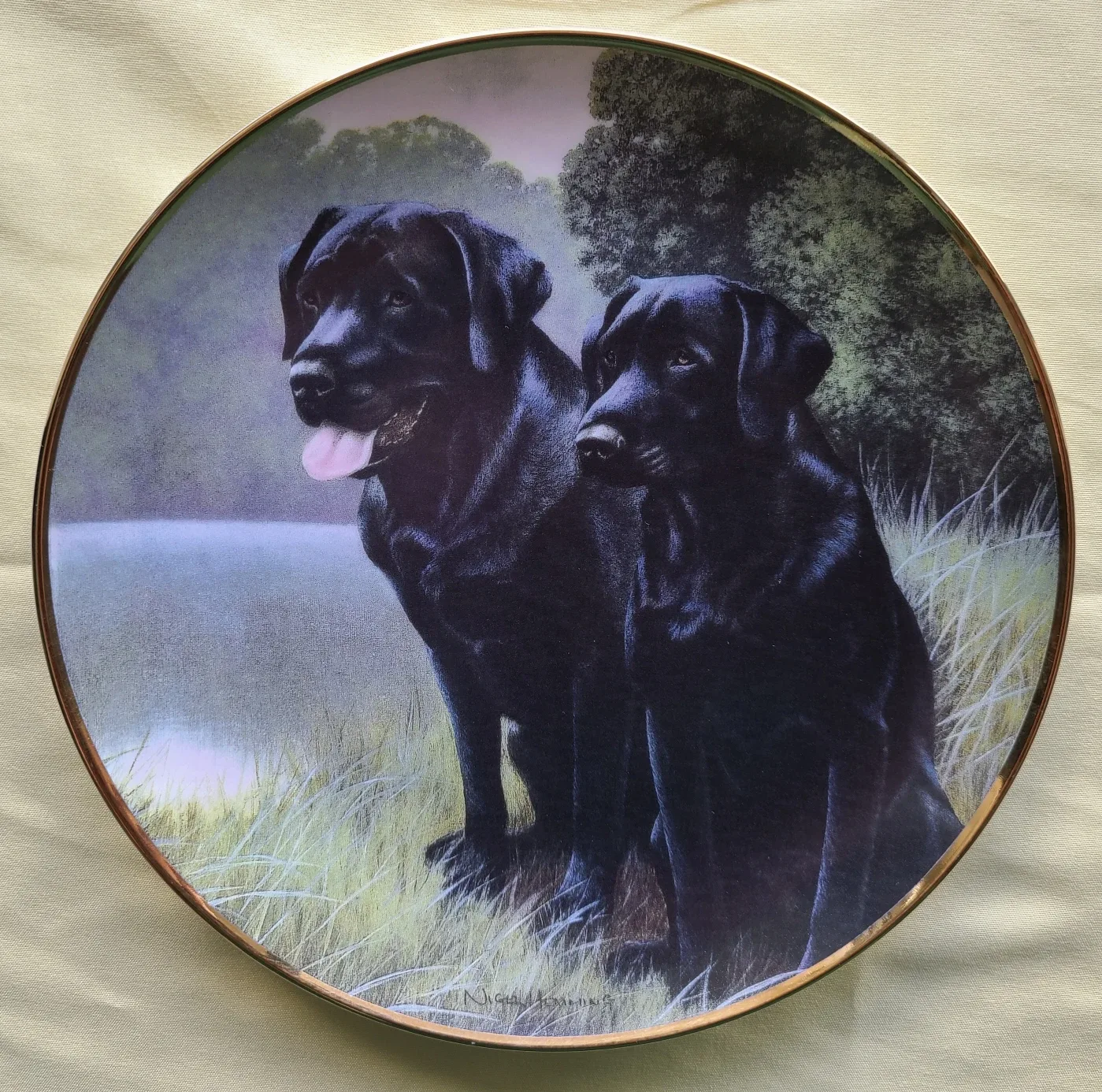 6 Nigel Hemming Labrador Retriever Dog collector Plates