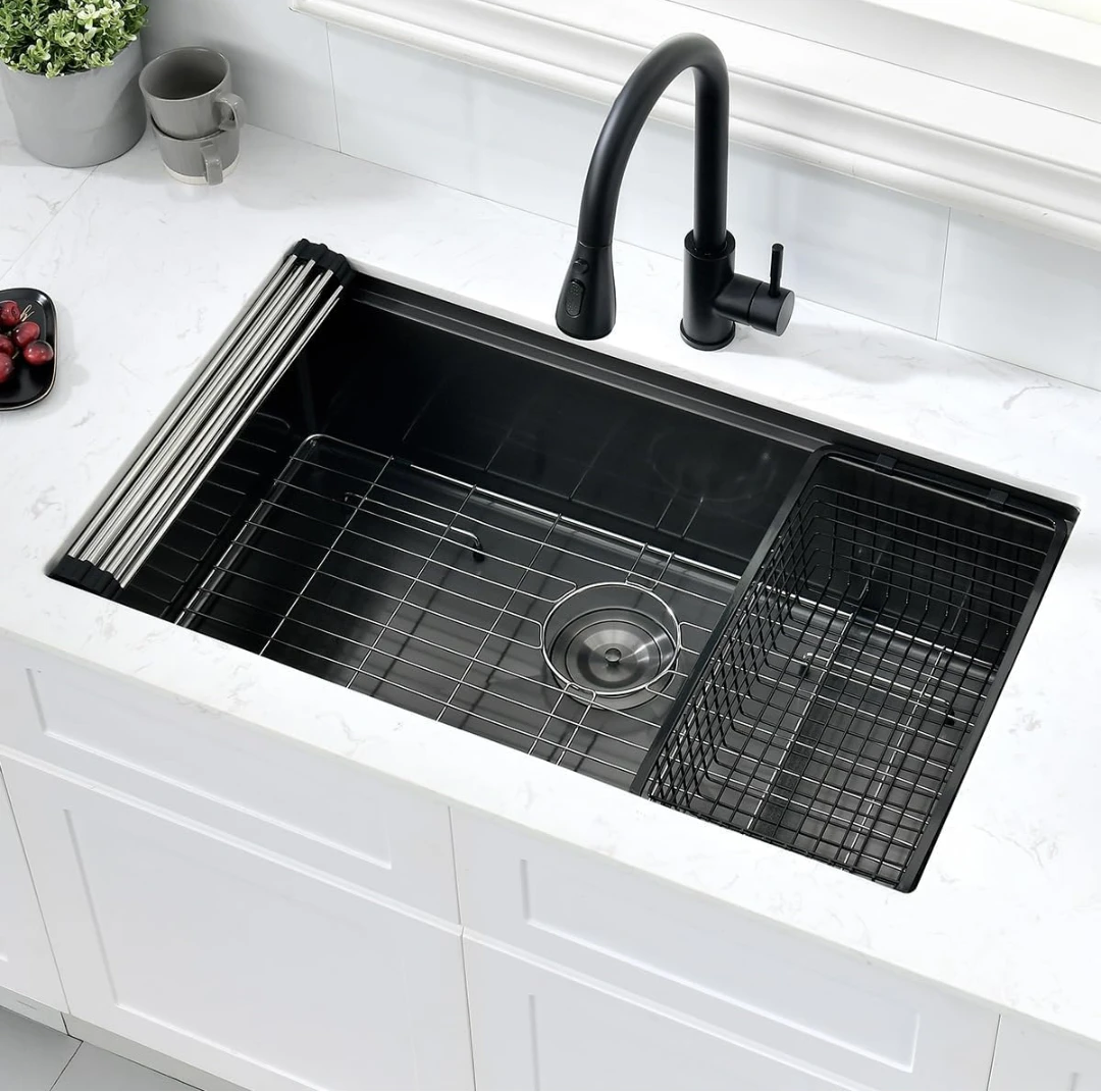 Black Kitchen Sink 32x19 inch