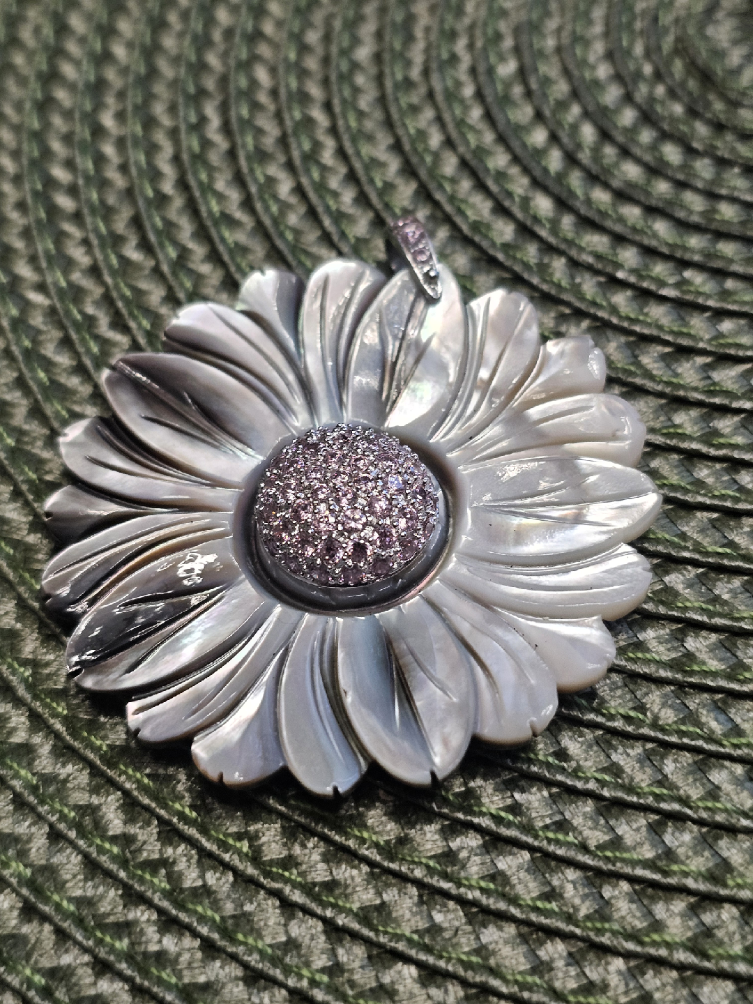 Flower Pendant Stamped 925
