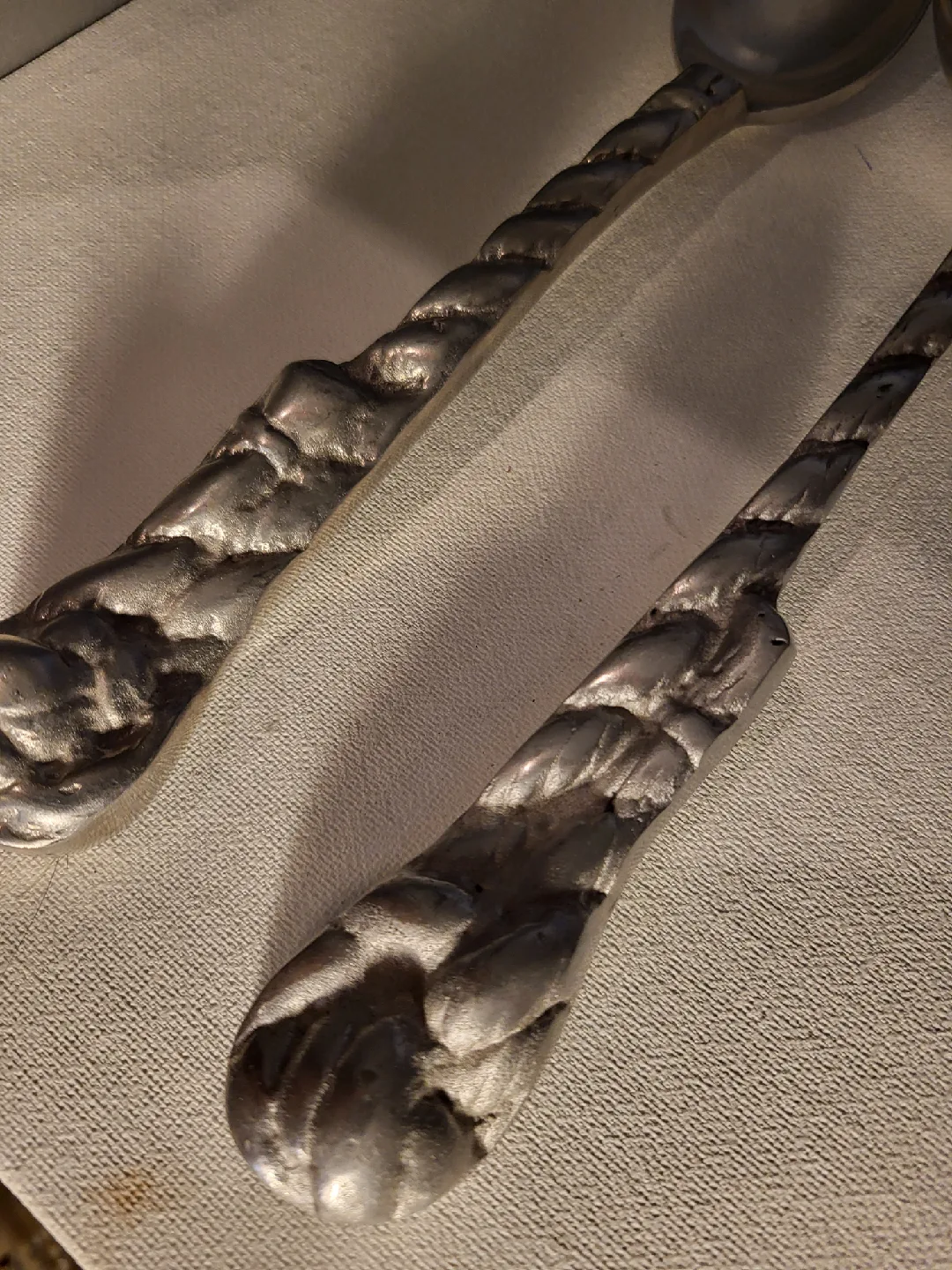 Vintage Silver Ladle and Spoon Set image indicator(2)