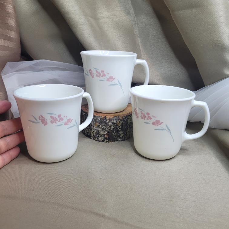 Corelle "SILK BLOSSOMS" Corning Ware  Set of 3  Coffee Tea Cups - photo 4