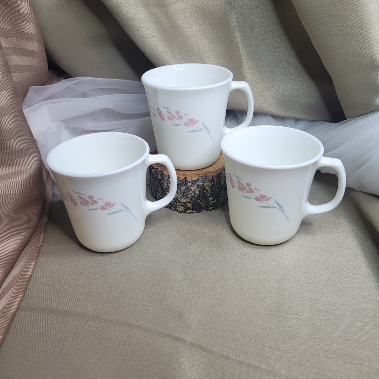 Corelle "SILK BLOSSOMS" Corning Ware  Set of 3  Coffee Tea Cups - photo 5