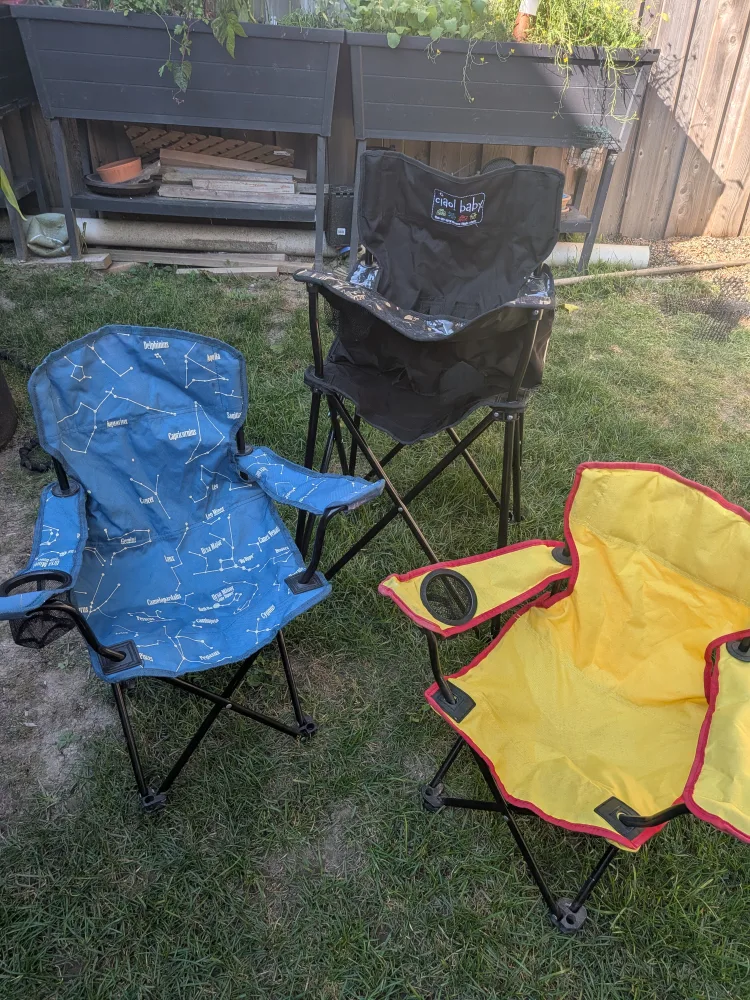 Ciao Baby Portable High Chair & TWO Kids Camp Chairs thumbnail