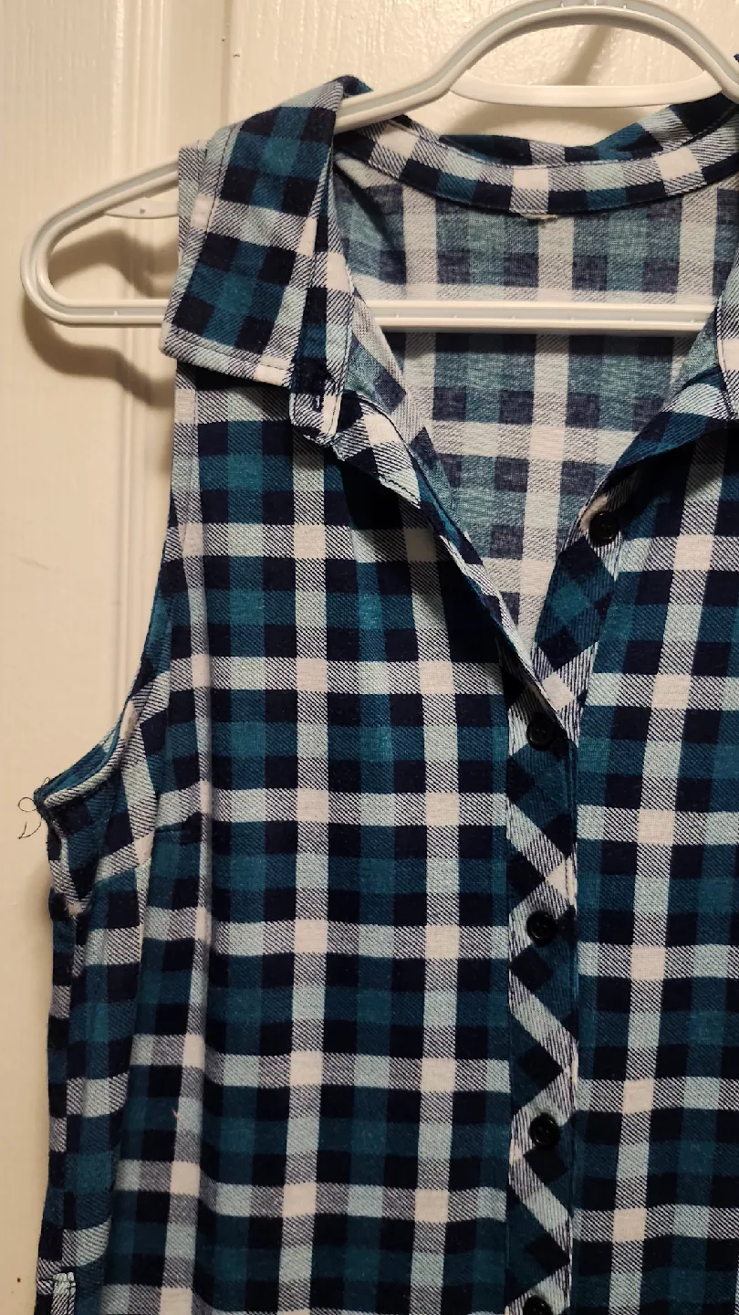 Sleeveless Plaid Dress sime Medium image indicator(2)