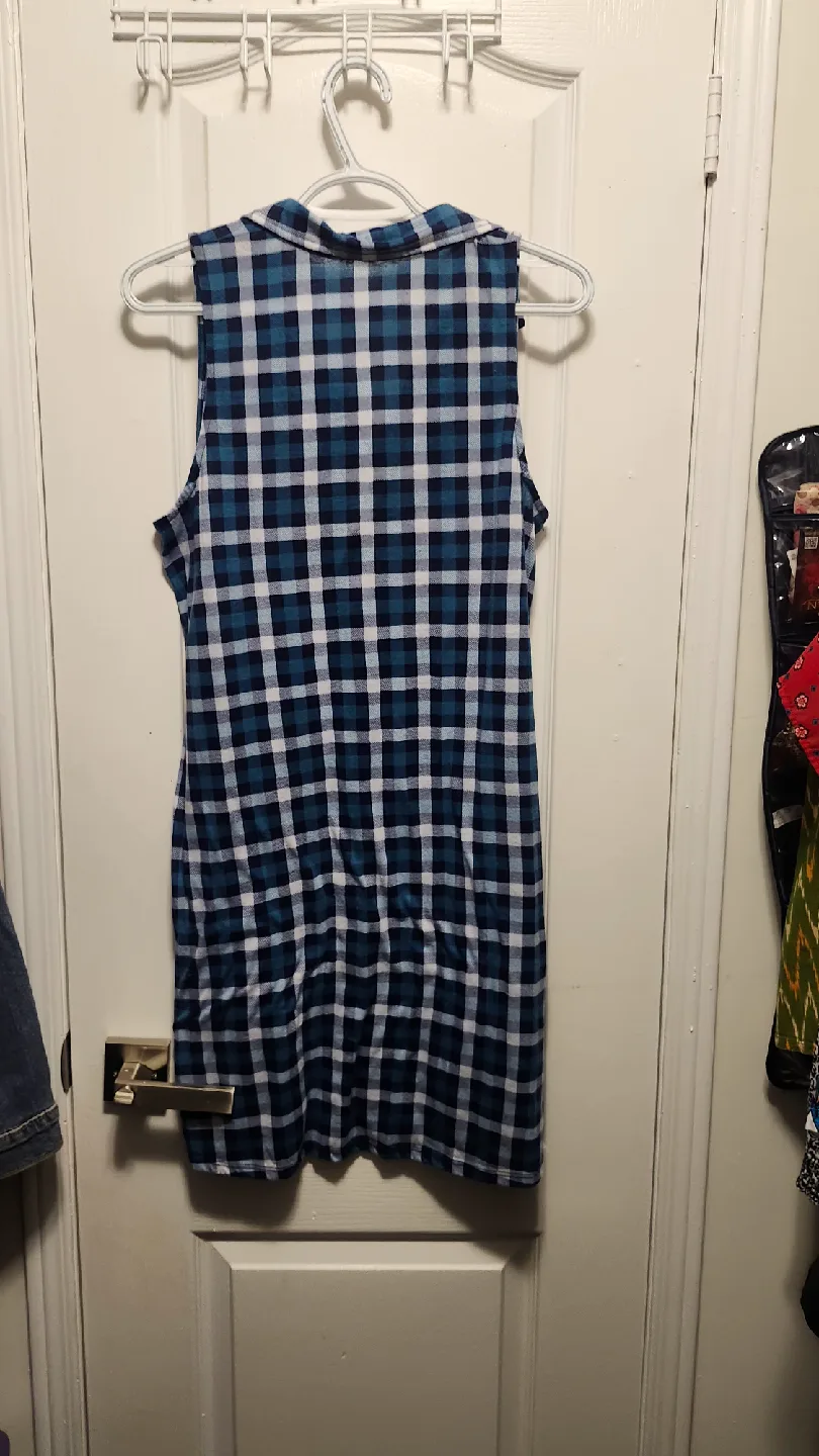 Sleeveless Plaid Dress sime Medium image indicator(5)