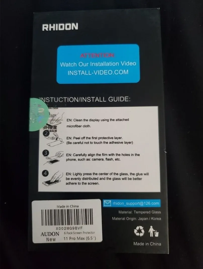 New Rhidon Glass Screen Protector PRO+ - iPhone 11 Pro Max 6.5" image indicator(3)