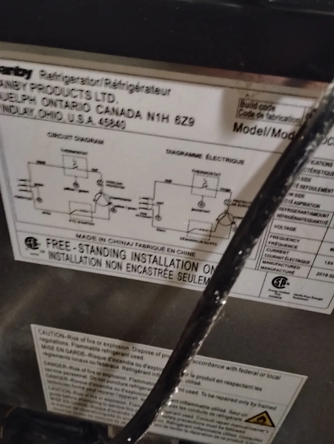 Danby Designer Refrigerator image indicator(2)