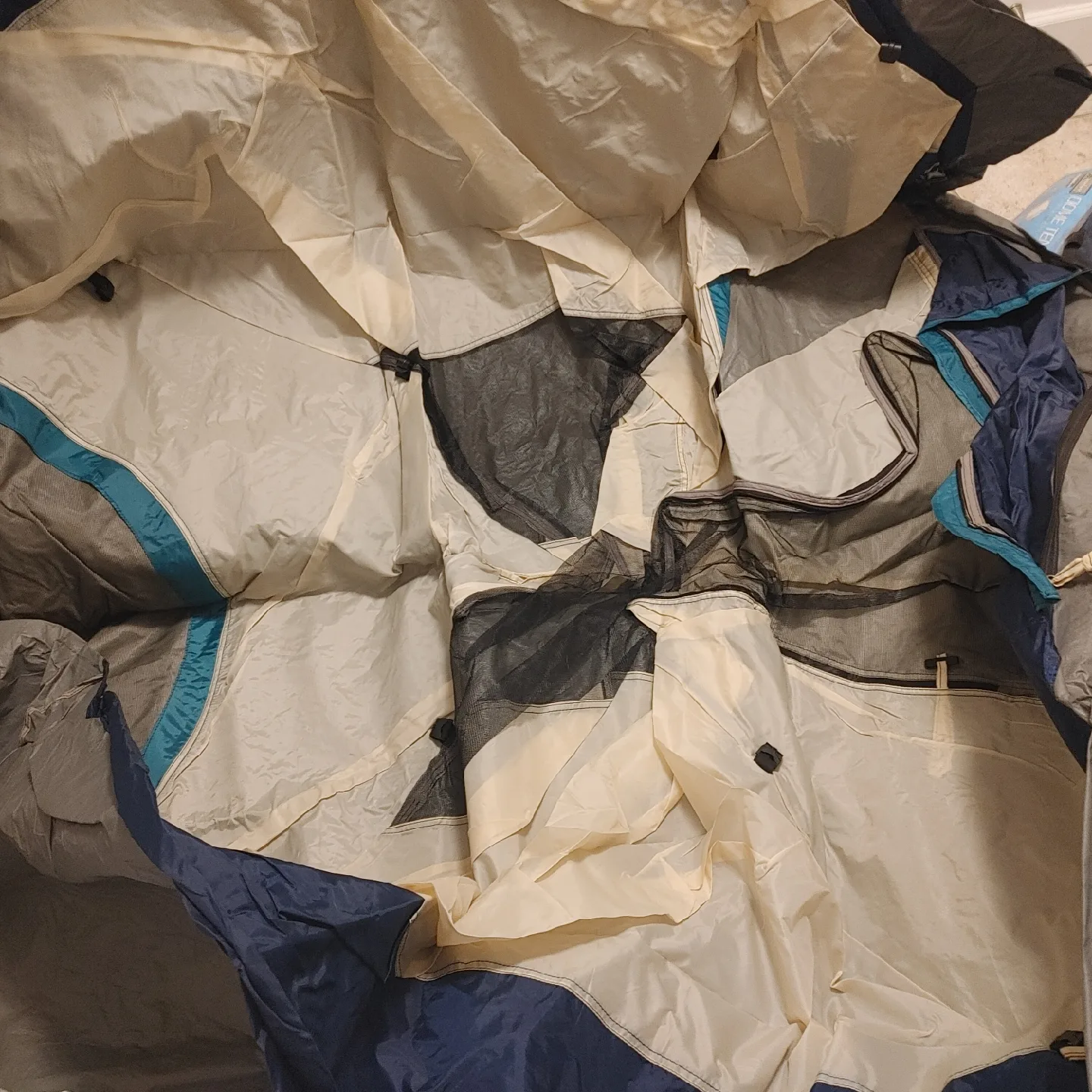 Dome tent 3 person Camping Tent - Blue, Beige & Grey image indicator(4)