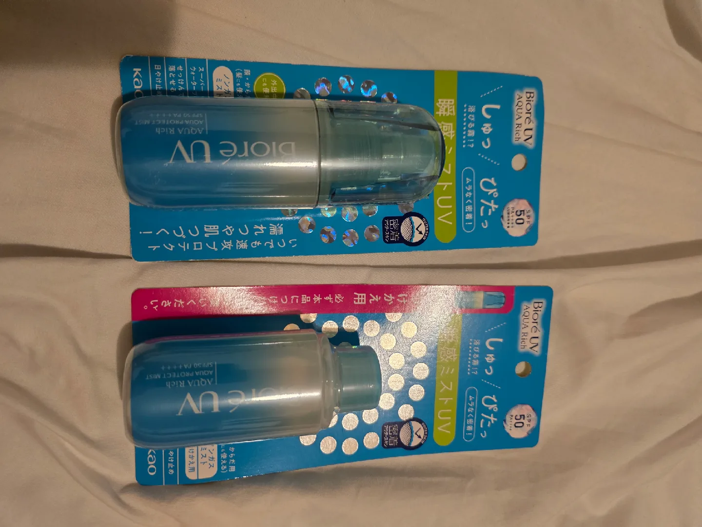 2 Biore UV Aqua Rich Protect Mist SPF50 Japan thumbnail
