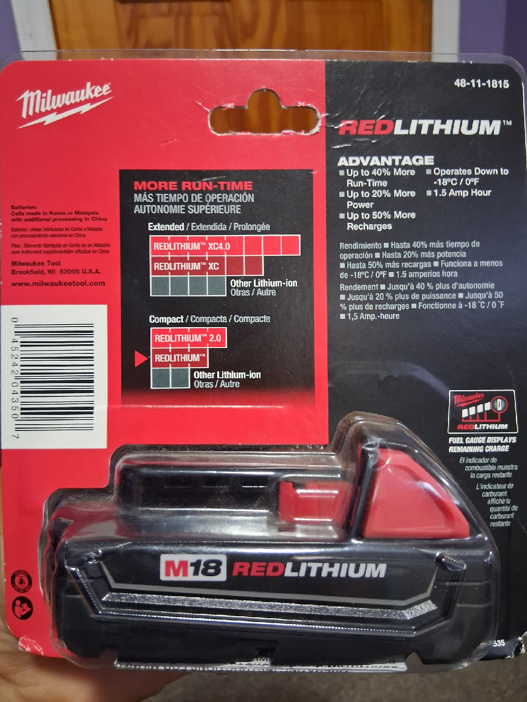 Milwaukee M18 REDLITHIUM Compact Battery Pack - photo 2