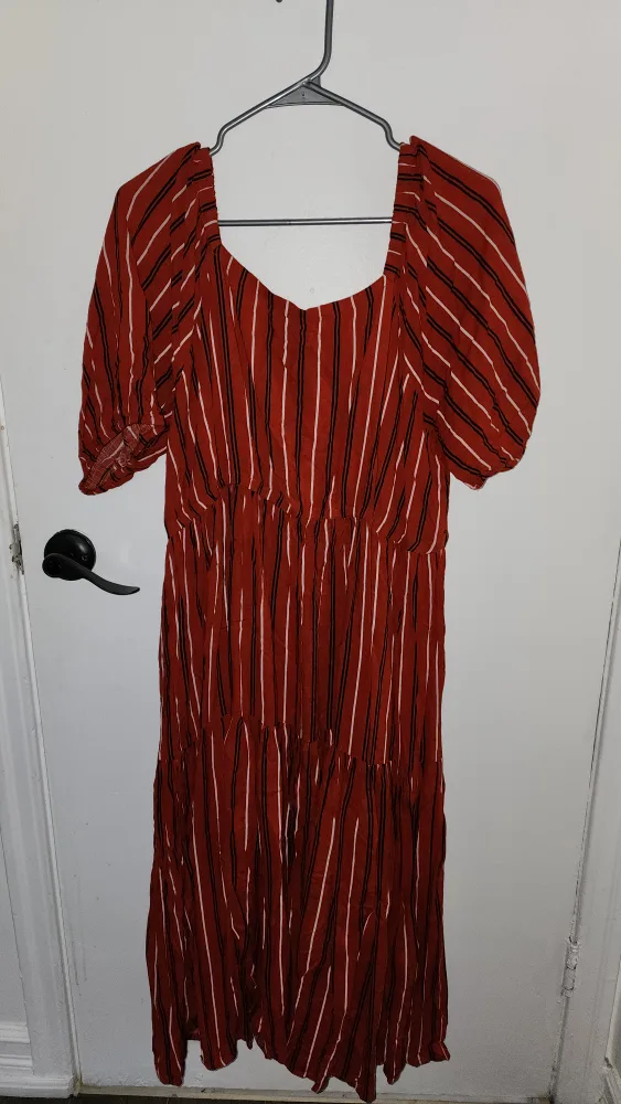 XL Red Striped Dress image indicator(6)