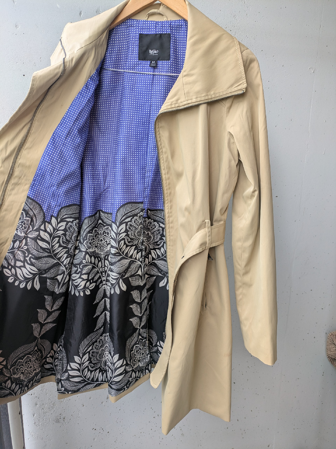 Mossimo Beige Trench Coat Size M