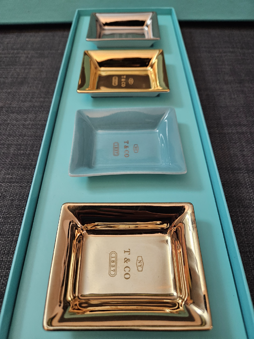 Tiffany & Co. 1837 Porcelain Catchall Set