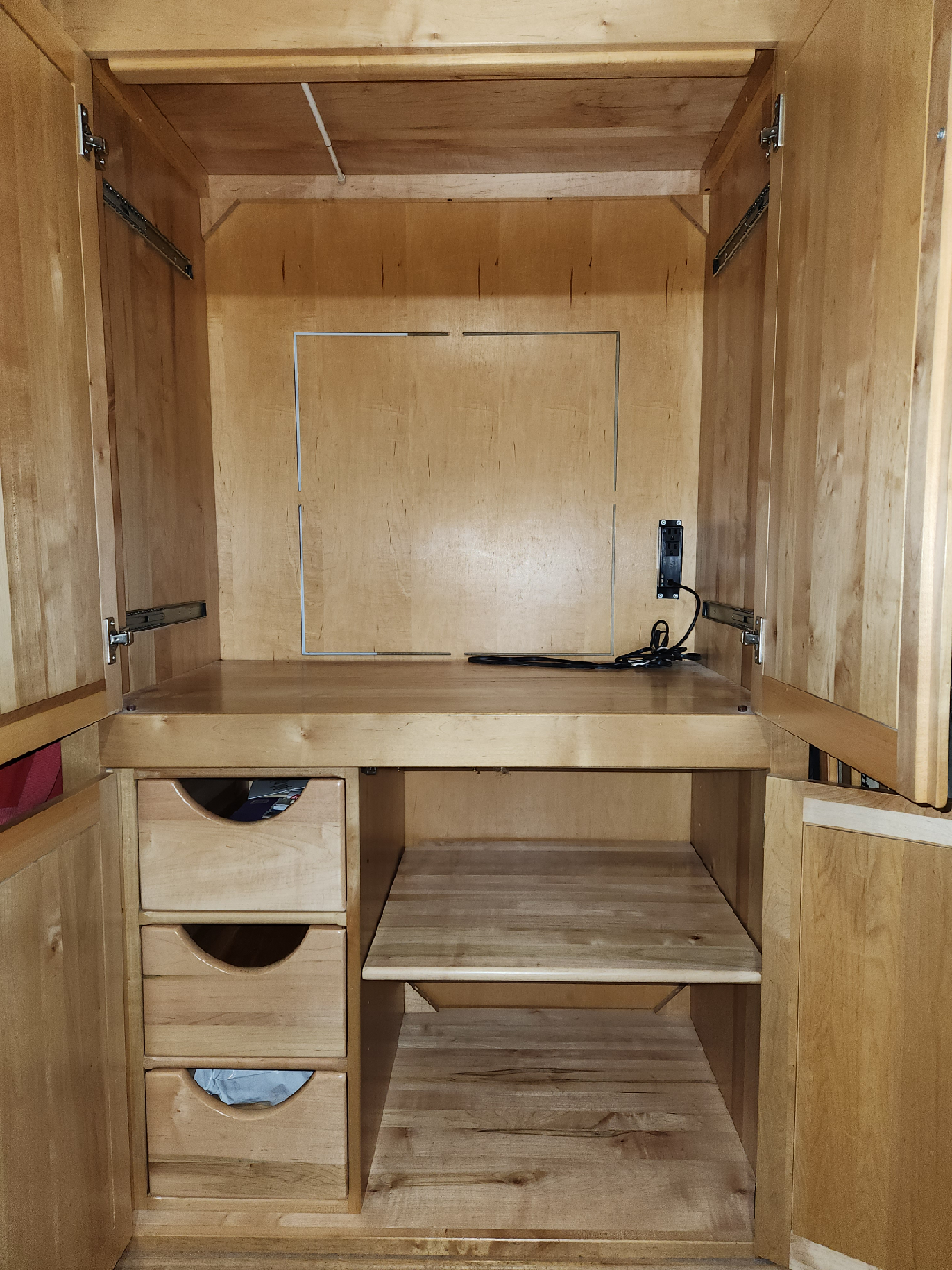 Wooden Armoire Cabinet - 77"x41"x25"