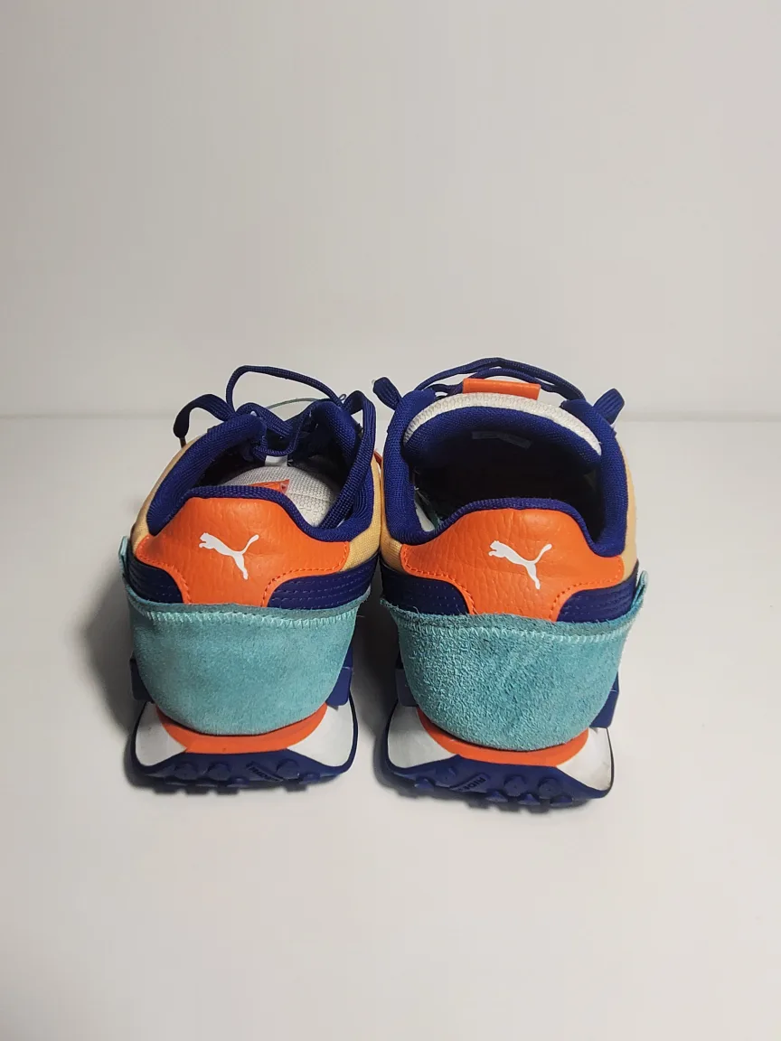 Men’s Puma Future Rider White Elektro Blue Peach Size 10 image indicator(4)