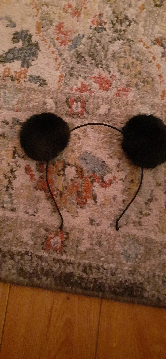 Black Pom Pom Headband thumbnail