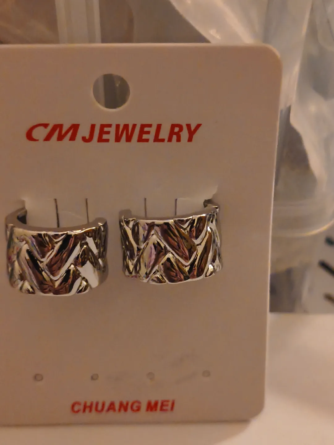 CM Jewelry Silver Earrings - New image indicator(2)