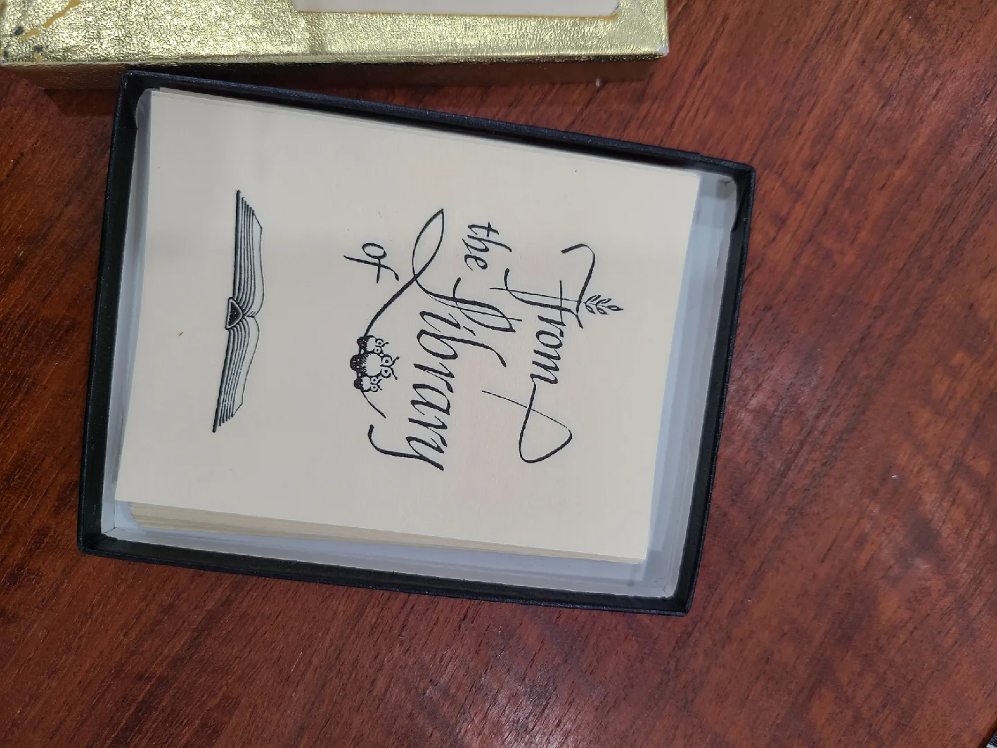 From the Library Of Embossed Cards with Box image indicator(2)