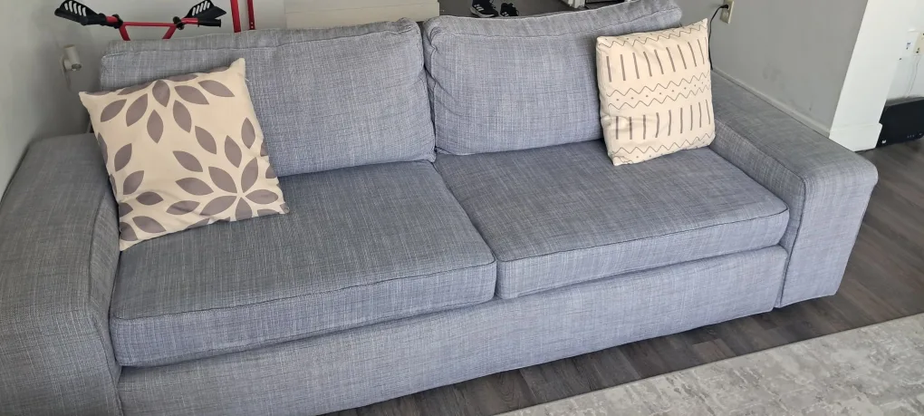 Grey Two-Seat Sofa - 89" Long image indicator(2)