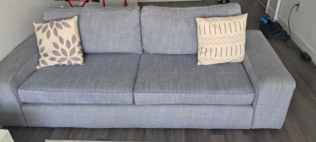 Grey Two-Seat Sofa - 89" Long image indicator(4)