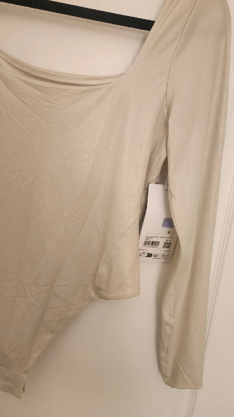 Lululemon Ultra-Soft Shimmery Square-Neck Bodysuit - Size L image indicator(8)