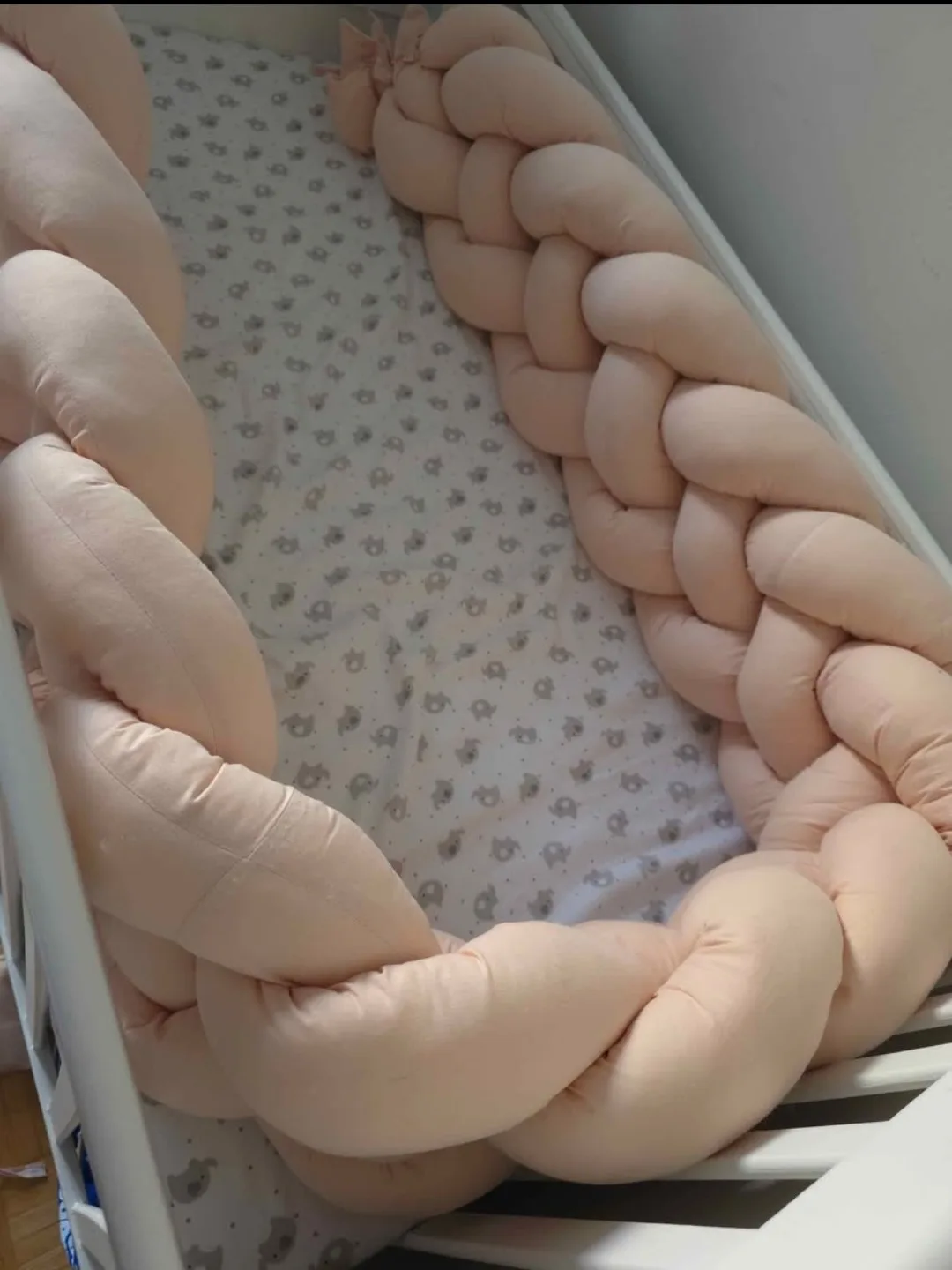 Braided Crib Bumper - Peach Colour image indicator(2)