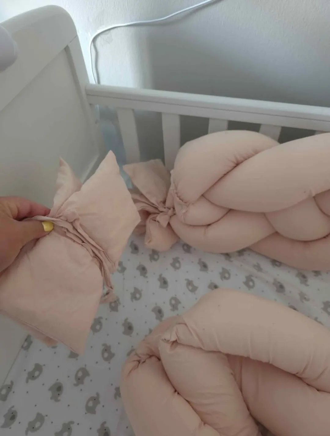 Braided Crib Bumper - Peach Colour image indicator(5)