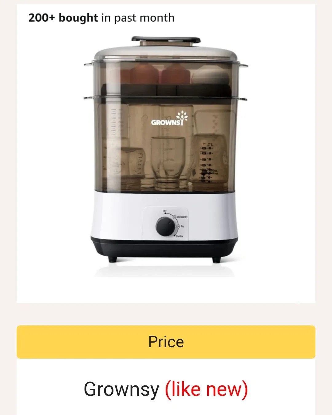 Momcozy Baby Bottle Sterilizer and Dryer image indicator(3)