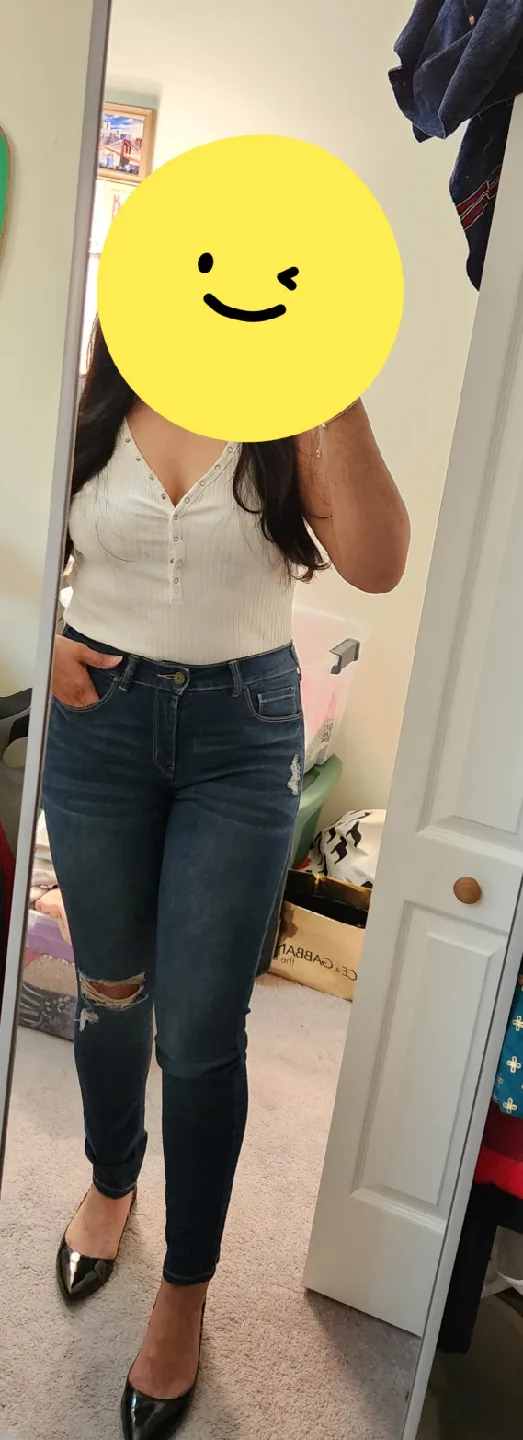 Dark Wash Ripped Jeans image indicator(2)