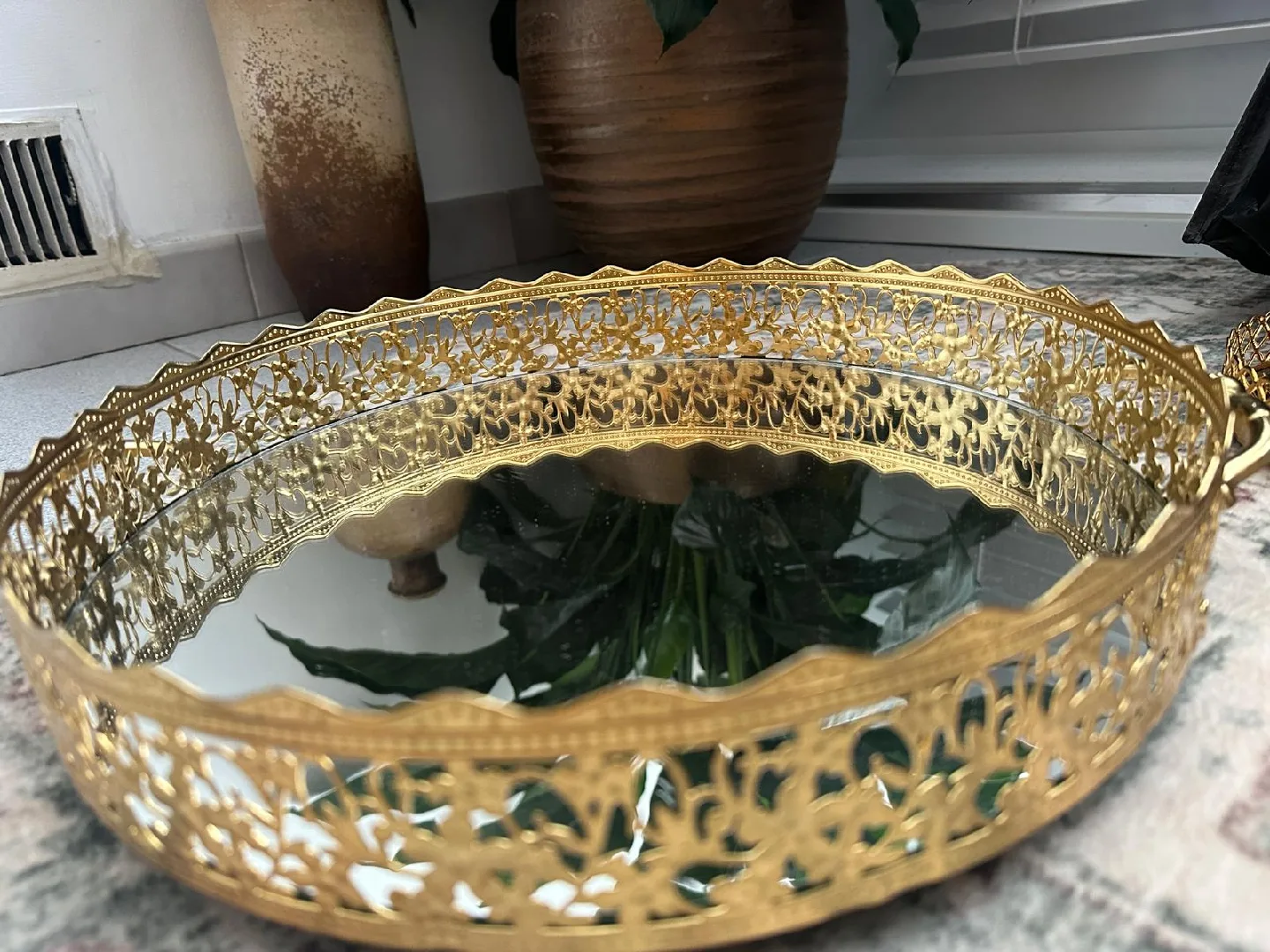 Gold Decorative Mirrored Tray thumbnail