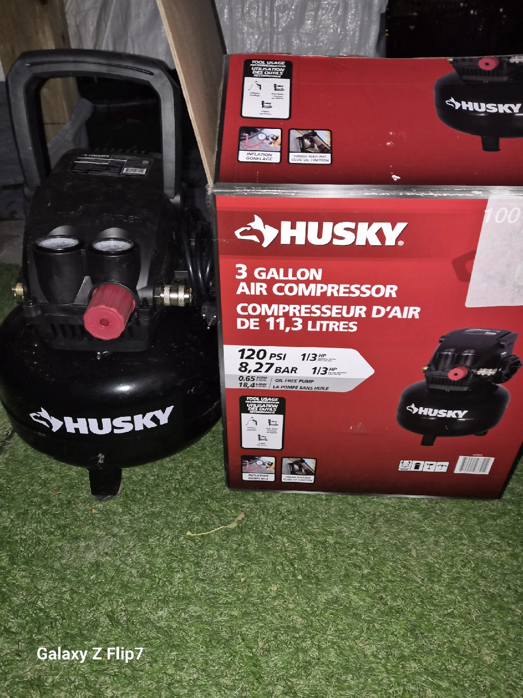 Husky 3 Gallon Air Compressor Brand New