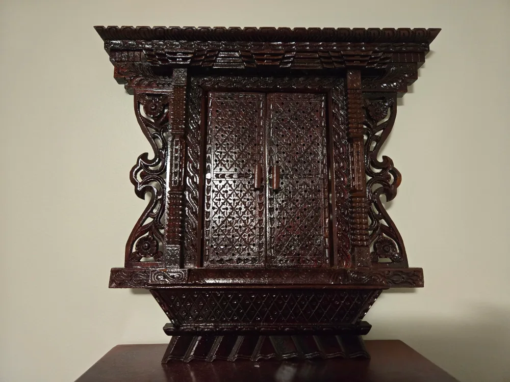 Wooden ahkhe jhyal from nepal cost is for just 1 image indicator(2)