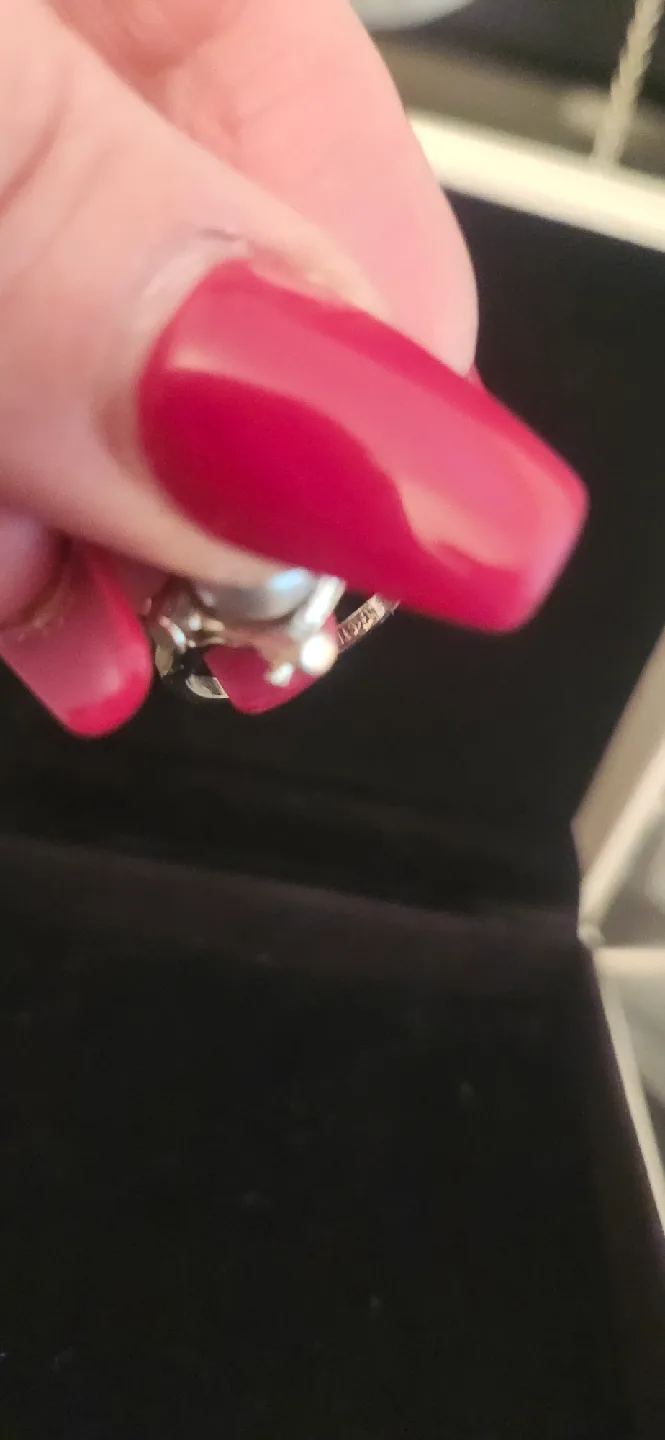 Silver Ring with Grey Pearl sz 7 image indicator(3)