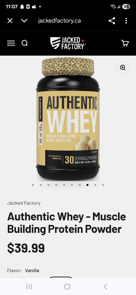 Jacked Factory Authentic Whey - Vanilla thumbnail