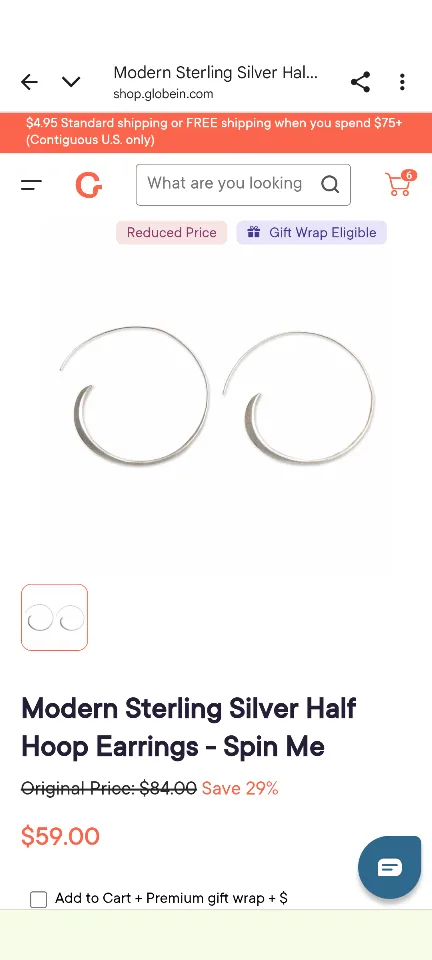 Sterling Silver Hoop Earrings image indicator(5)