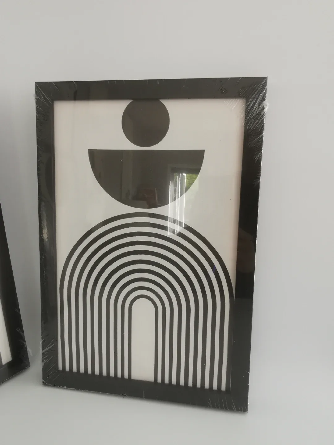 Set of 3 Black Framed Geometric Wall Art - NEW image indicator(4)